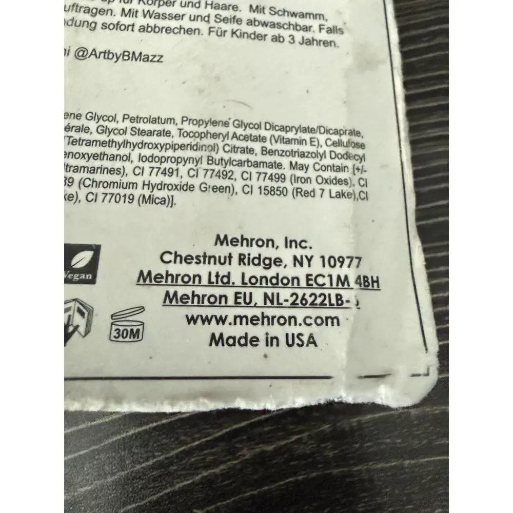 Vintage Mehron Fantasy FX Dark Brown Cream Makeup